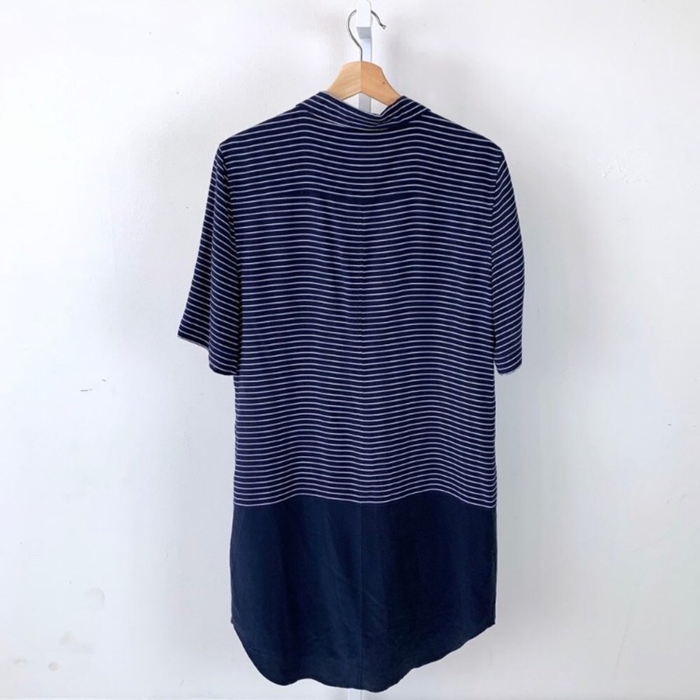 EQUIPMENT 100% Silk Colorblock Shirt Dress - Picture 2 of 7